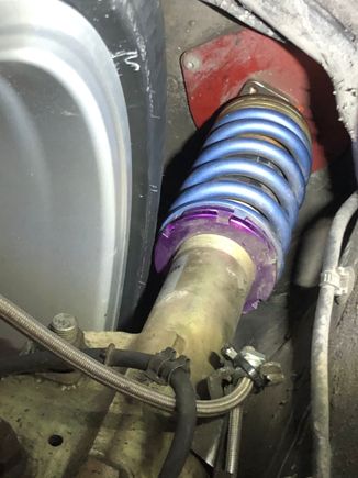 Front inner 295/30 Hoosier R7 tire to current 7” spring on 18x10.5 +38 rim with 25mm spacer.  