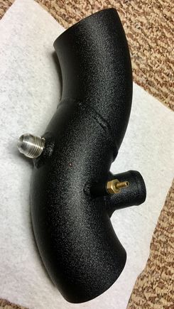 Installed little brass hose barb fitting. 