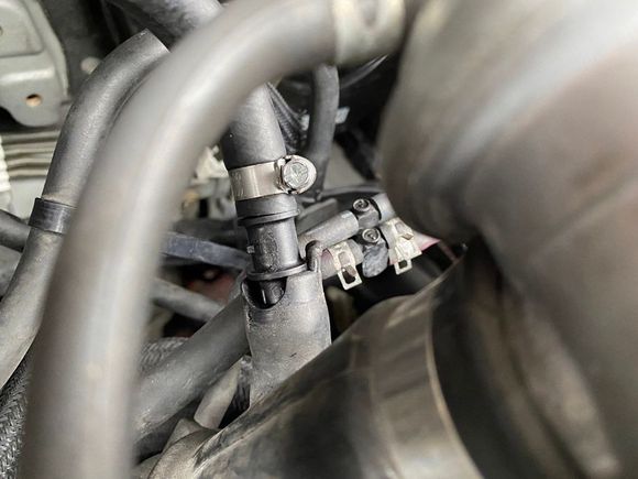 Gates 28609 inserted on the stock intake hose (1505A304). There is some sort of stock rubber o-ring on the hose that makes this connection air-tight.