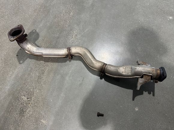 Stock downpipe with heat shields