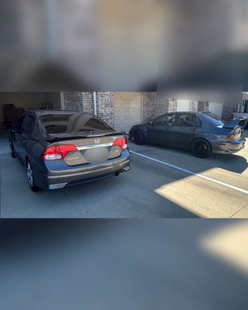 My 2011 turbo K24 Civic Si and the Evo 8 MR