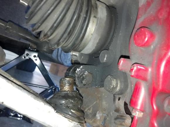 the ball joint came out of the knuckle