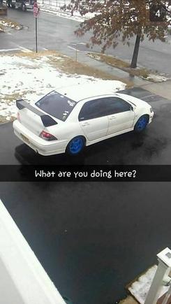 Lol... My friend was confused to see me.