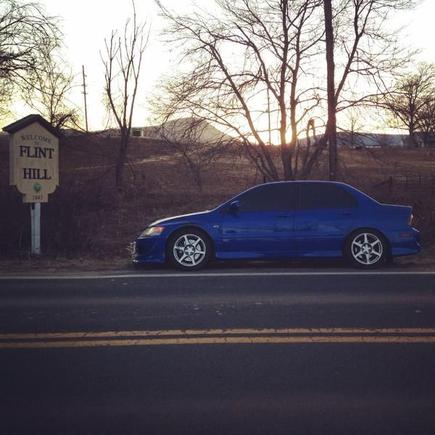 I love the mountains! And my Evo :)