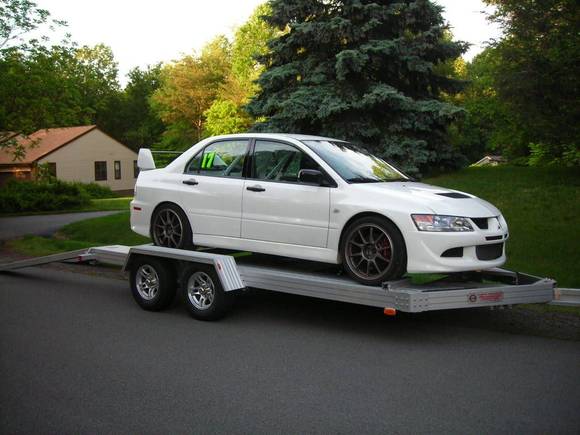 evo on trailer