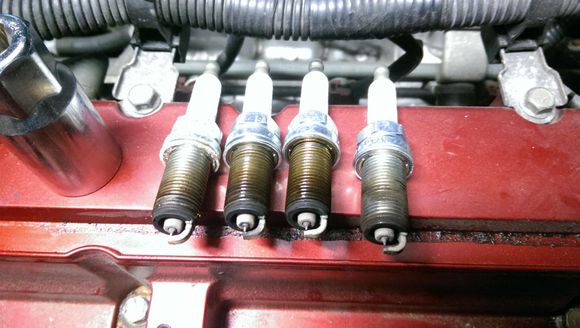 Placed in the order of the cylinders.