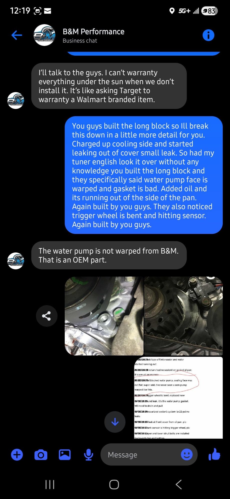 Cant warranty a brand new part because you didnt make the part?wtf? Make that make sense. Still never told me if it was covered under warranty LOL