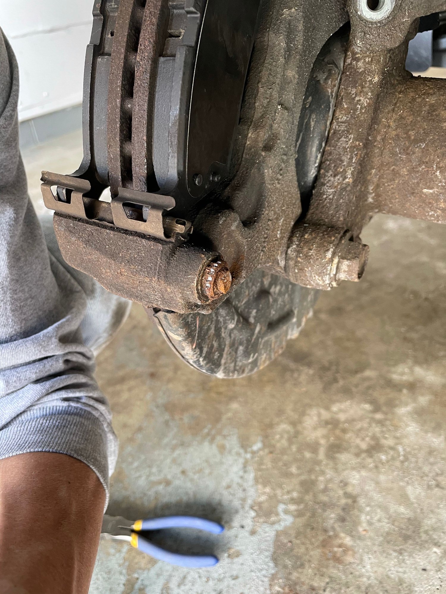 Rear caliper bolt floating slider sheared off Ford F150 Forum