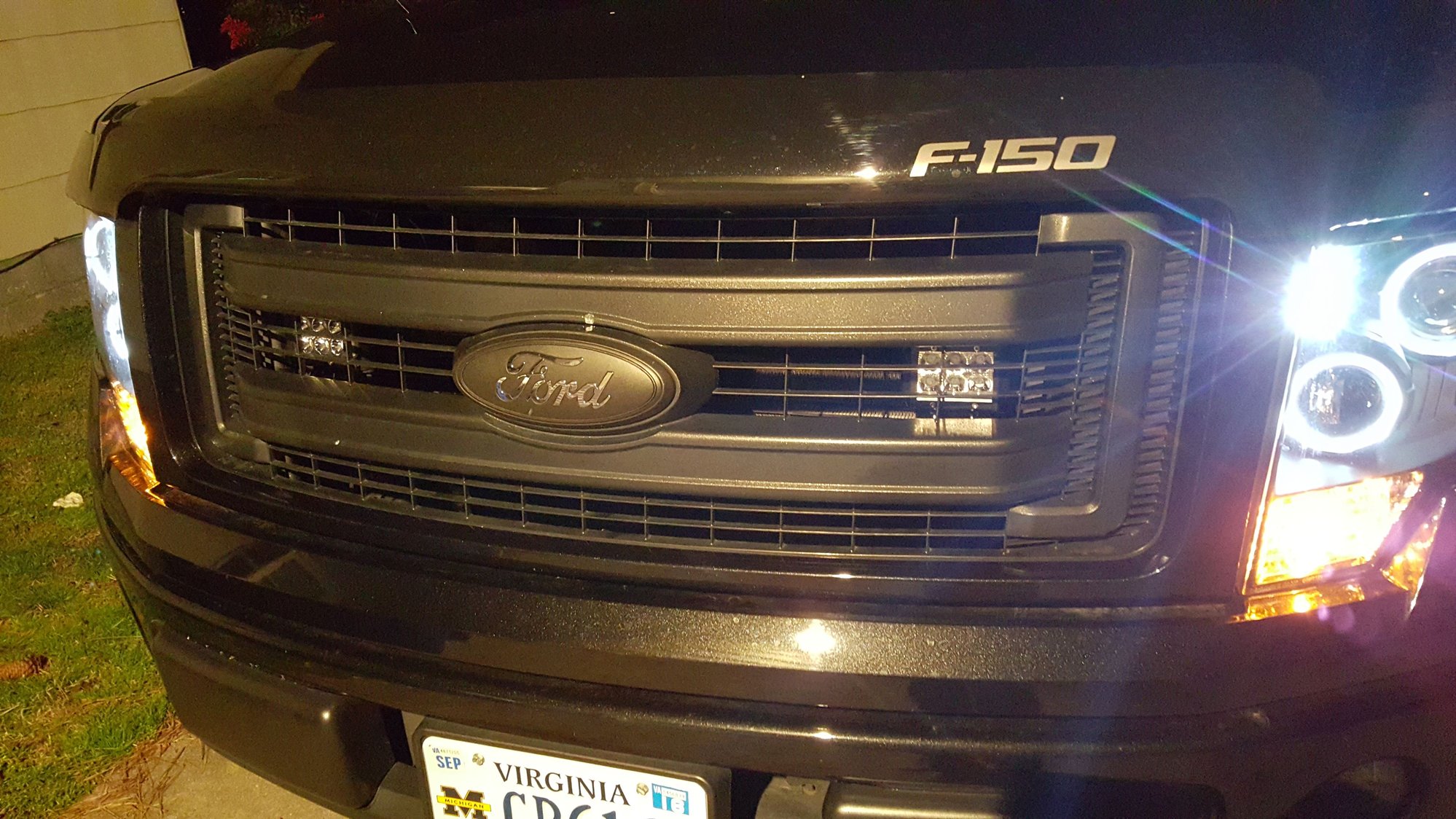Installed behind grill led lights Ford F150 Forum Community of Ford