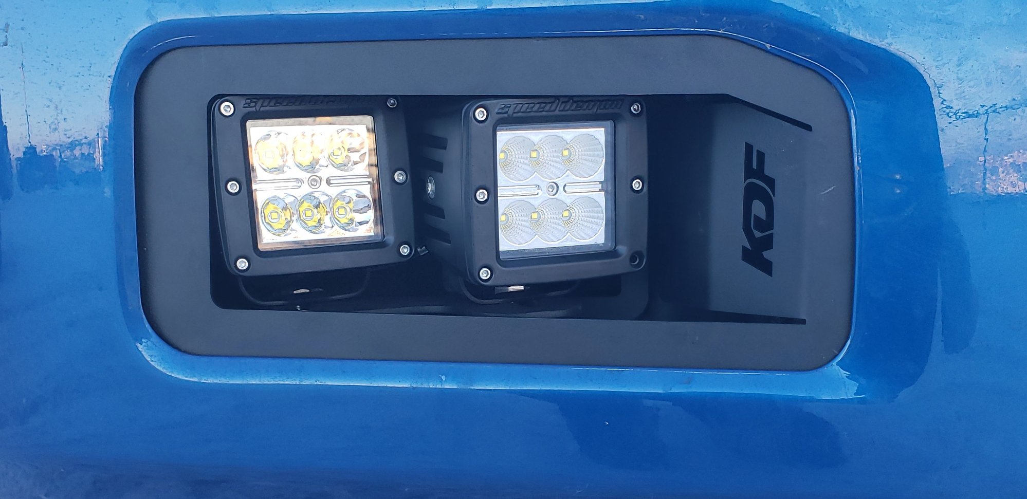 Finally!!! Dual LED Fog Light kit installed from KD Fabworks Ford