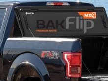 BAKFlip MX4 with Kyle added in for funsies. The MX4 is a great example of a hard folding tonneau cover.
