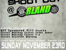 F150 coyote shootout drag race in Orlando November 23rd.