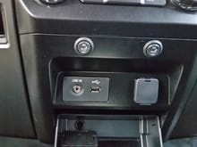 The heated seat switches. There was a surprising amount of room for them that close to the panel lip. You can just notice the Subwoofer controller in the Sync tray, I'll have to post a picture of it mounted.