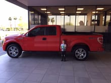 Picking up my new truck with my nephew from the dealership