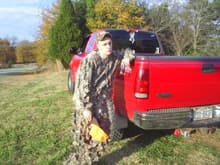 Me getting ready to go deer hunting. *In my first Ford!*