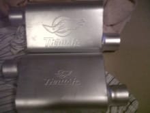 two new thrush welded mufflers