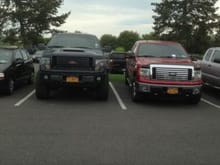 Guy I work with! He told me to stop parking next to him because I was making his truck look small!!! hahahahah