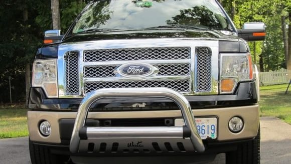 2011 F150 2, Had to see what the bull bar looked like installed but removed it until I can get the cross bar relocated so that it does not block the Inter-cooler intake.