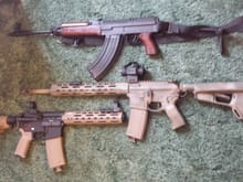 Top to bottom: Century Arms VZ2008, Windham Weaponry Heavy Barrel Carbine, Spike's Tactical AR pistol