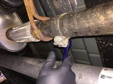 Removing stock exhaust