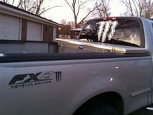 New monster Decal, Fx2 stickers, low pro tool box and dual 9ft CB whips