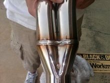 Exhaust system for my friends Busa before I polished it