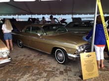 This gold '62 Impala was breathtakingly clean inside and out!