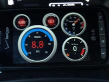 Android phone running TouchScan (OBD Diagnostics) App and connected with BAFX Products - Bluetooth OBD2 scan tool 

(this was my first day using it... I need to change some of the gauges since Ford doesn't report the Oil Temp)