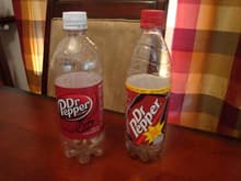 American VS German DrPepper bottles