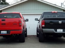 The happy couple, in our driveway.  Katzin hasn't booted him yet!  lol