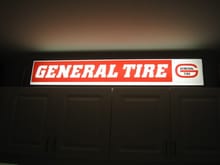 A cool General Tire display sign I have mounted in my garage.