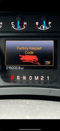 It should present you with the factory door code.