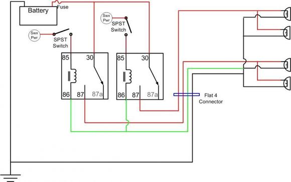 auto power down relays with lamps unplugged