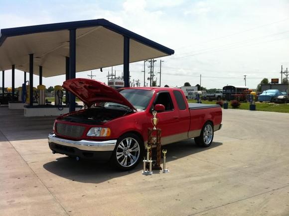 Midwest SPL/Champions Car Wash Car show and Sound Off competition. 1st Place Domestic Truck, 2nd Overall Best of Show. 19 June 2011