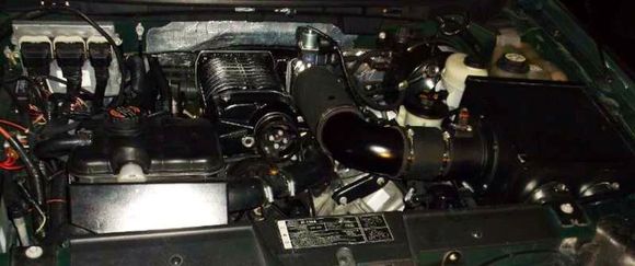 Custom 4" intake connected to 90mm throttle body