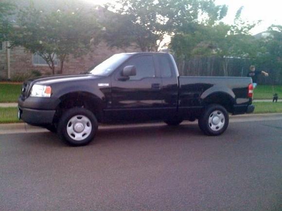 with the leveling kit and stock tires