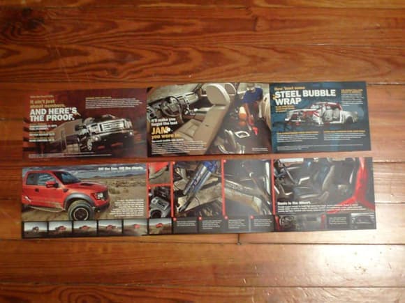 Fliers I received in the mail about the 2009 Ford F-150 (Top) and the Ford F-150 Raptor (Bottom)
