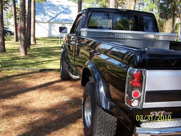 Bushwacker Fender Flares

Smoked Taillights

SVT-F150 emblem