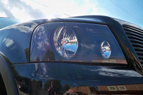 Nightshades on amber reflector and Stealth turning bulb