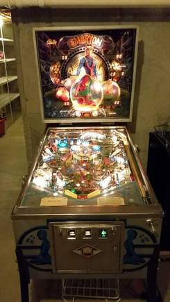 Bally Embryon pinball. Its a wide body. Last of 5 games. This is fully restored from 1981. All work with the exception of playfield graphics are done by me.