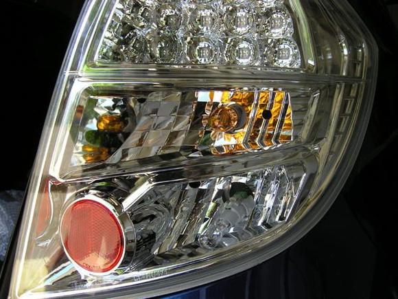 Notice the reverse light is too small for the slot.
