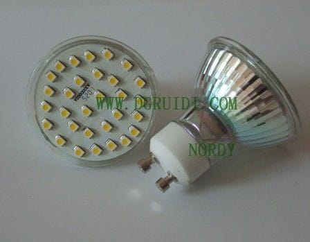 GU10 30SMD3528
Model: Led Spotlight-GU10-30smd3528
Led Quantity: 30pc 3528smd
Lamp Socket: GU10 
Product size: 50*50mm
Emitting Color: white, warm white, blue, green, red, yellow 
Available Voltage(V): DC12-24V, AC86-240V ( can be made according to your requests into DC or AC )
Power(W): 3watt
Luminaire(LM): 200Lumen
Average life time: &#8805;50, 000 hours 
USES: The market,the hotel,the bar,the conference room,home decoration etc.
skype:lynn-0027