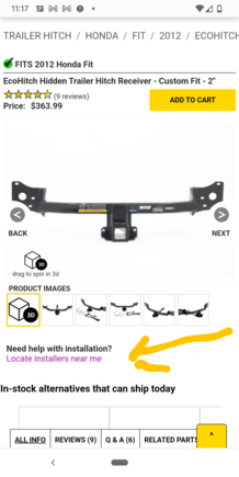 When you select a specific hitch you'll see this option