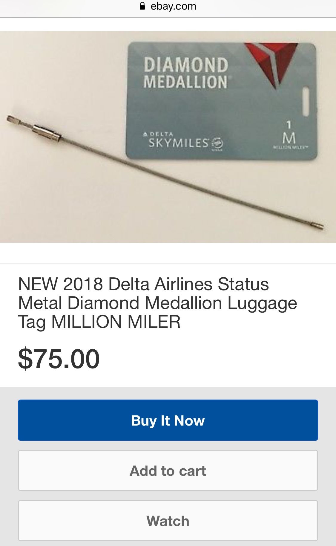 Delta Mqm For Qy 2018 Flyertalk Forums Mrs Atobttr Spotted This On Ebay Today Earn Dm For Only 75