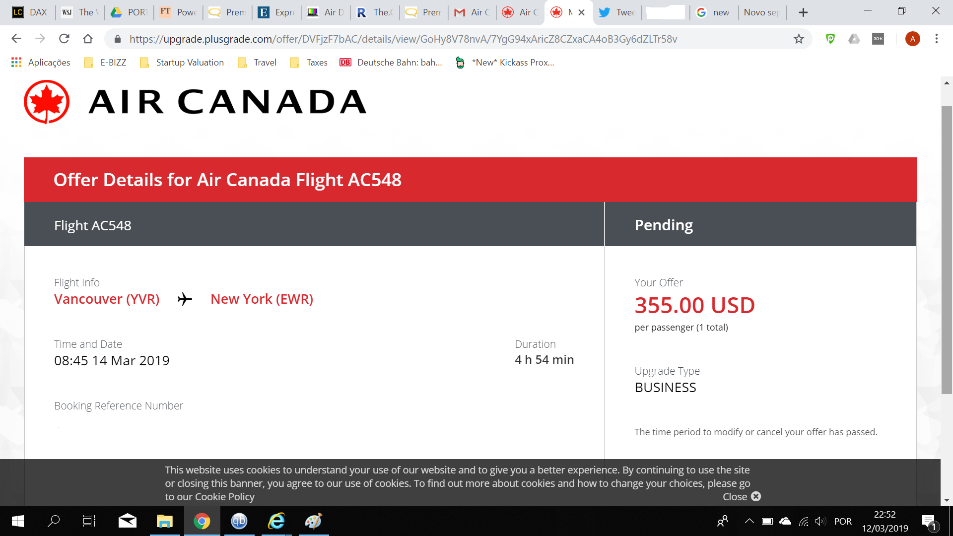 Air Canada Flight 890 Seating Chart