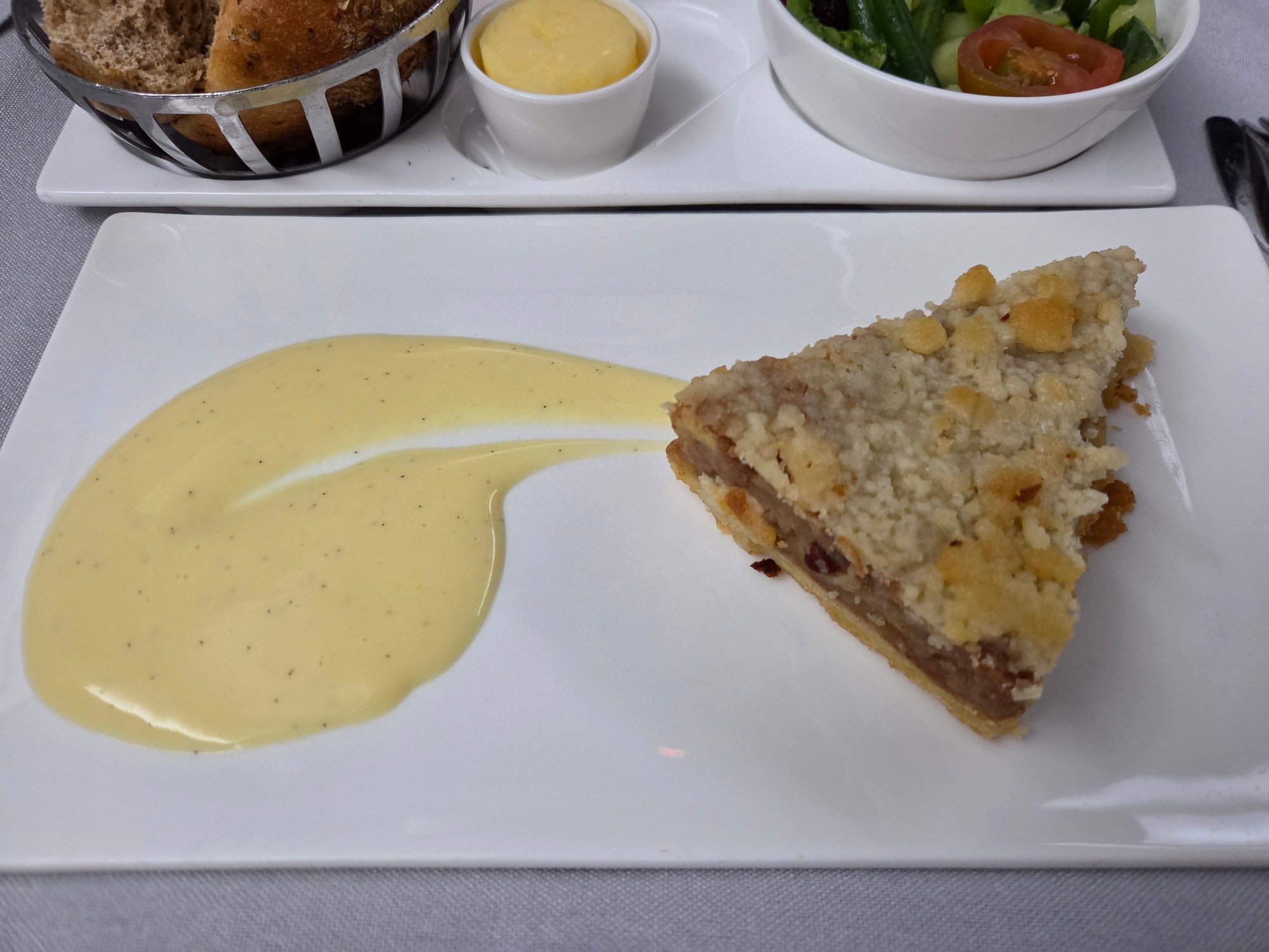 Warm Apple Crumble and Almond Pie