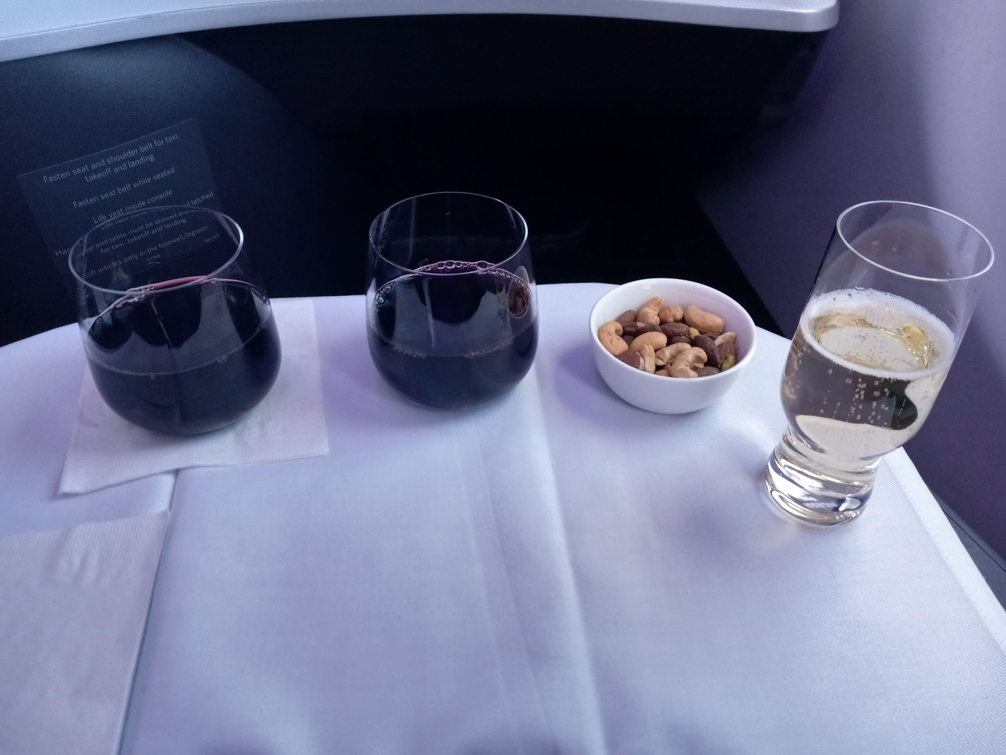 Two reds & champagne, all delicious, but I wouldn't pay $100+ for a bottle of these reds to be honest