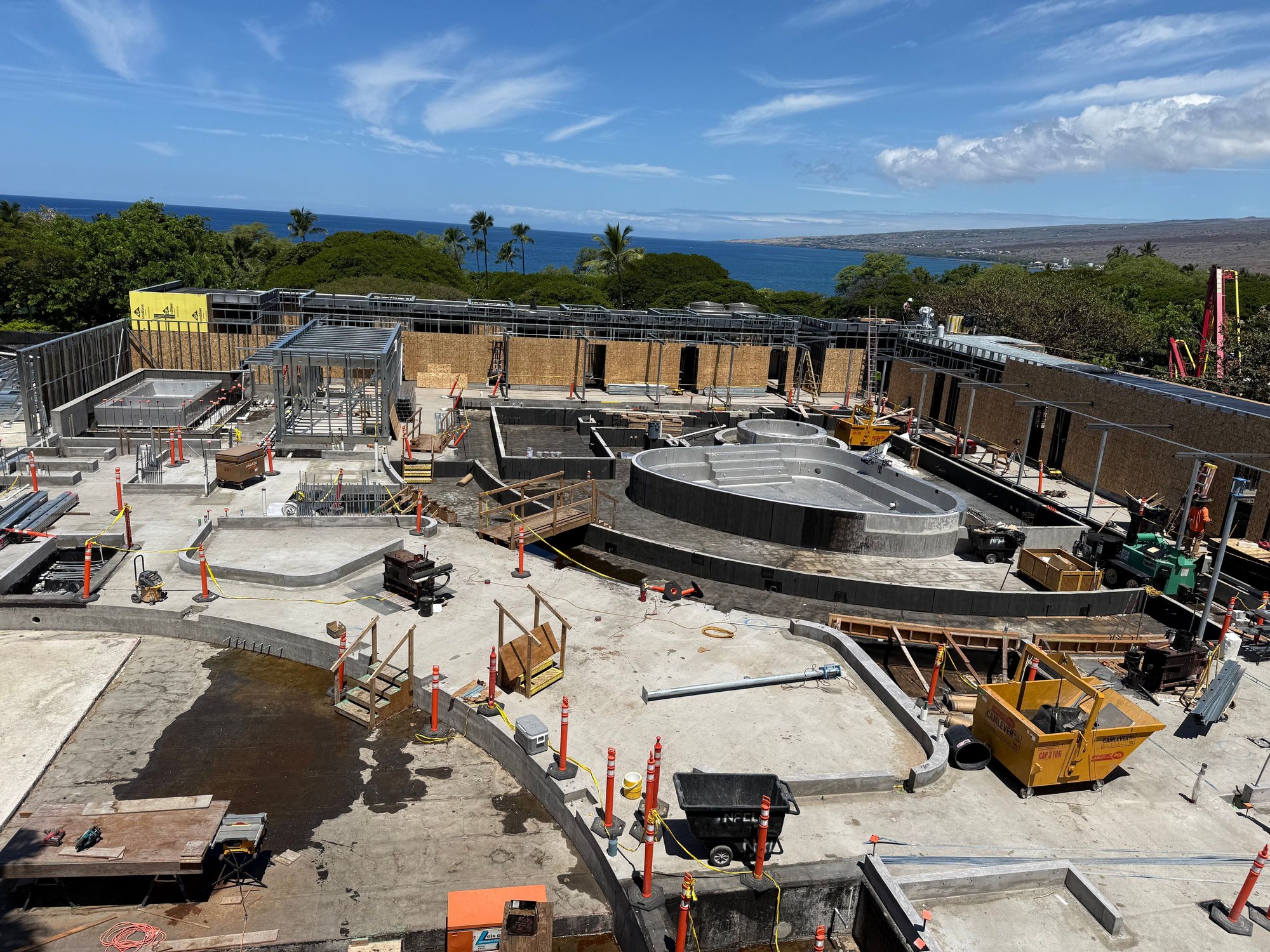 adult only pool under construction