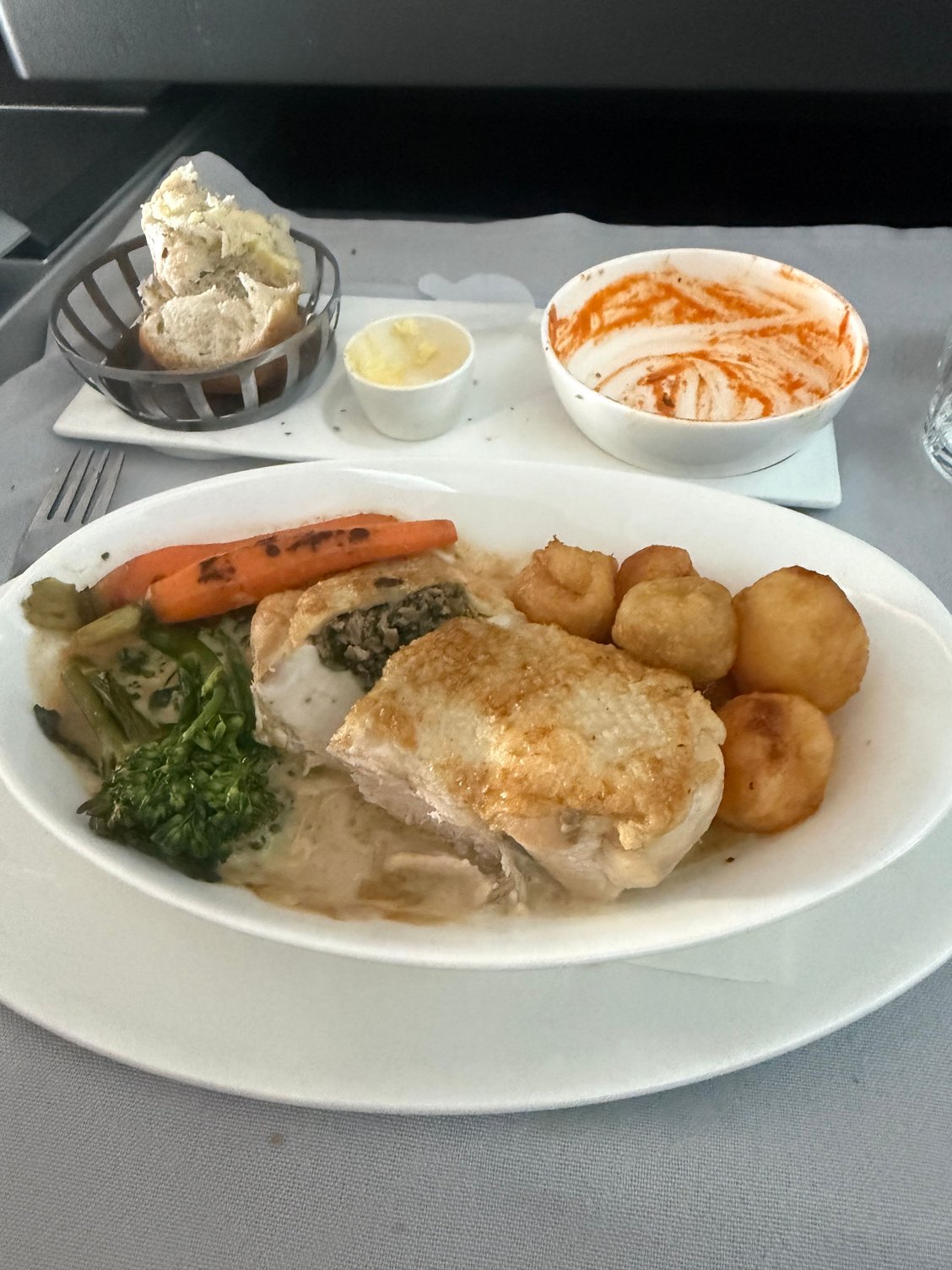 Very substantial and tasty stuffed chicken main 