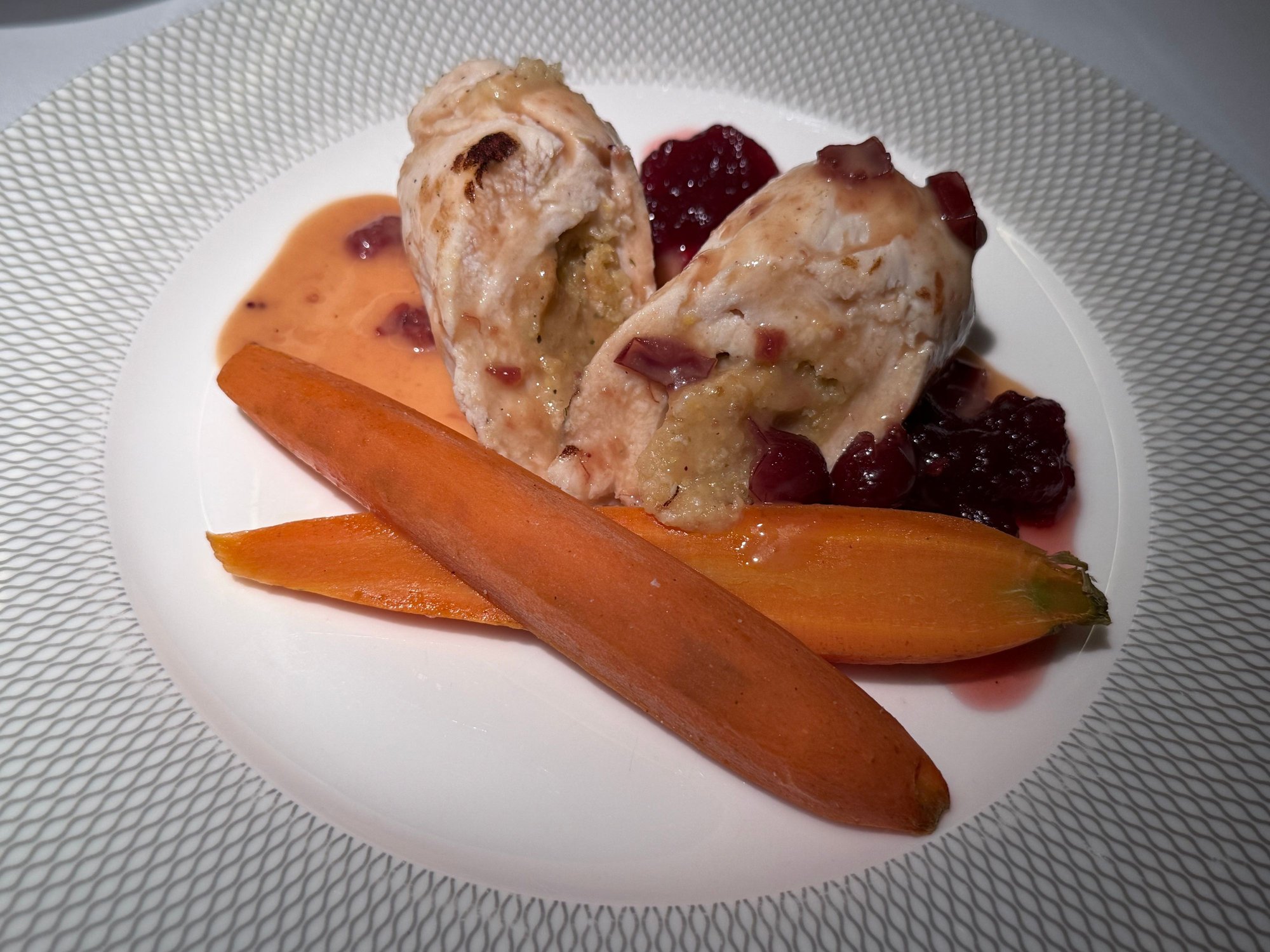 Christmas Dinner. This was good. Turkey was not dry. Classic flavors, nothing creative. 